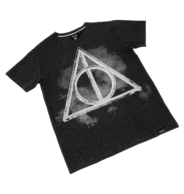 Deathly Hallows Smoky Charcoal T-Shirt - Image 4
