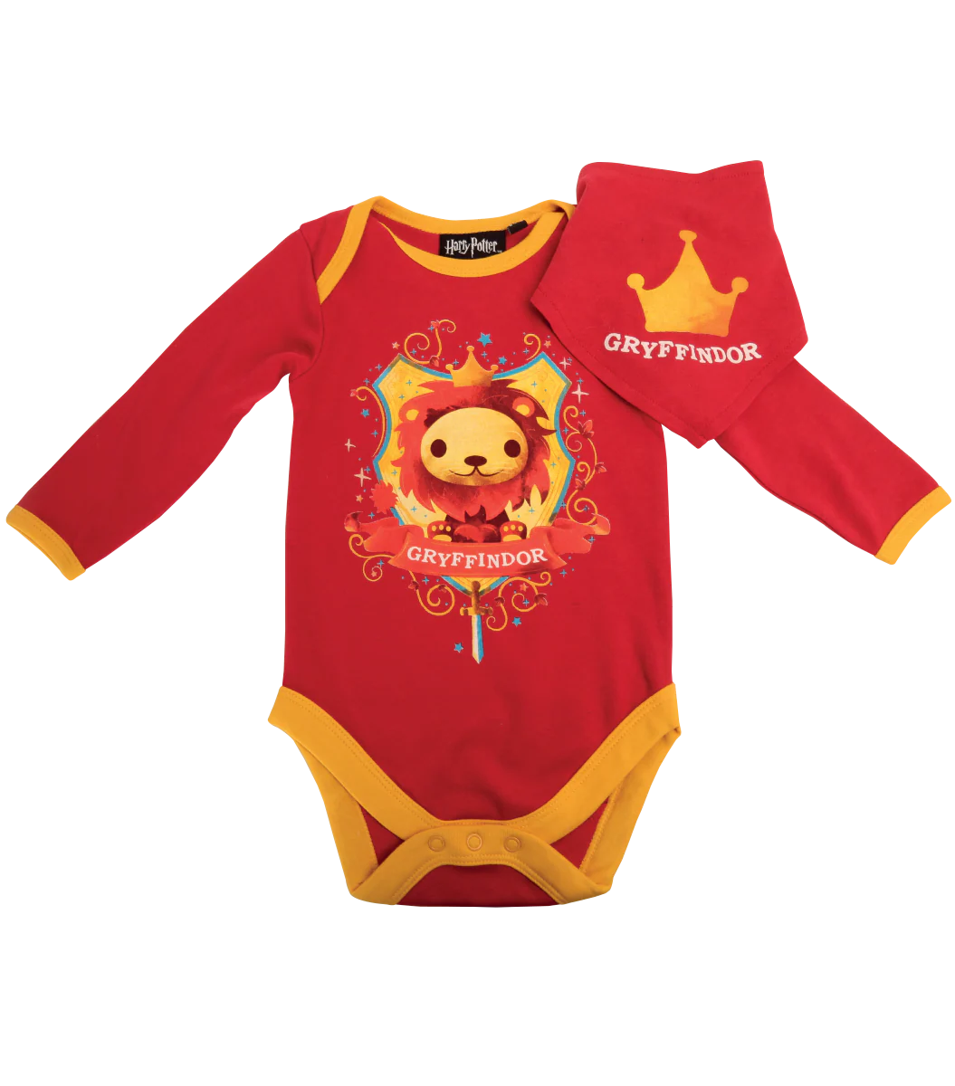 Gryffindor Mascot Babygrow and Bib