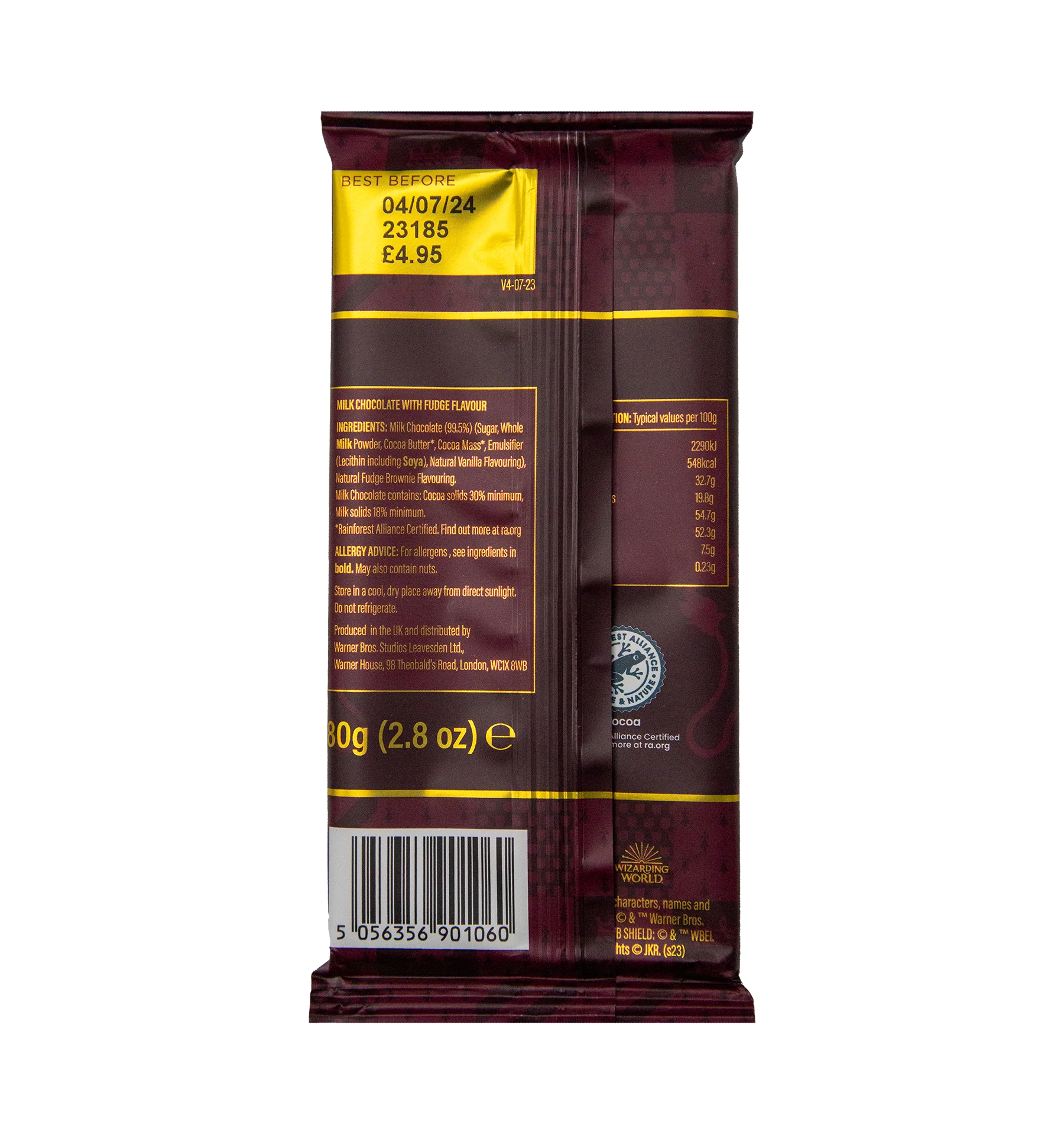 Gryffindor Milk Chocolate Bar - Image 2