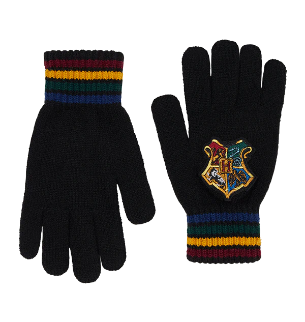 Hogwarts School Crest Knitted Gloves