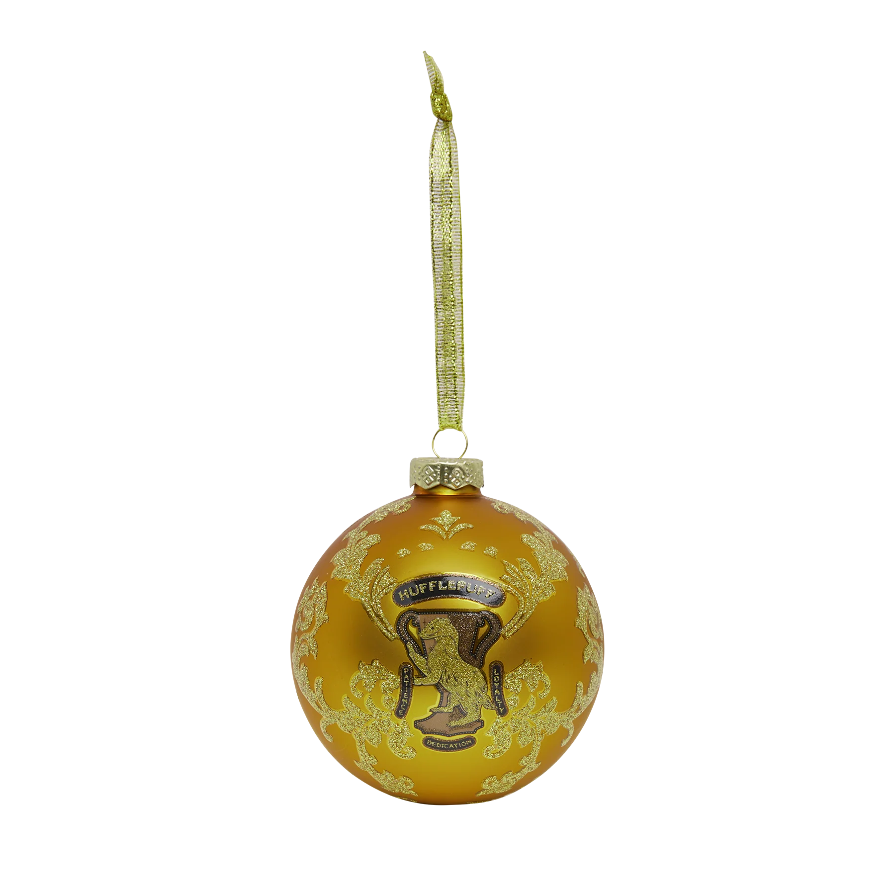 Hufflepuff Glitter Ornament
