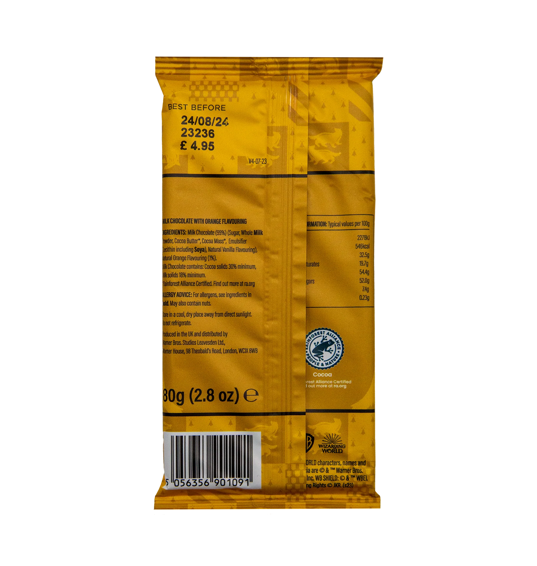 Hufflepuff Milk Chocolate Bar - Image 2
