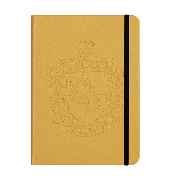 Personalised Hufflepuff Crest Embossed Journal