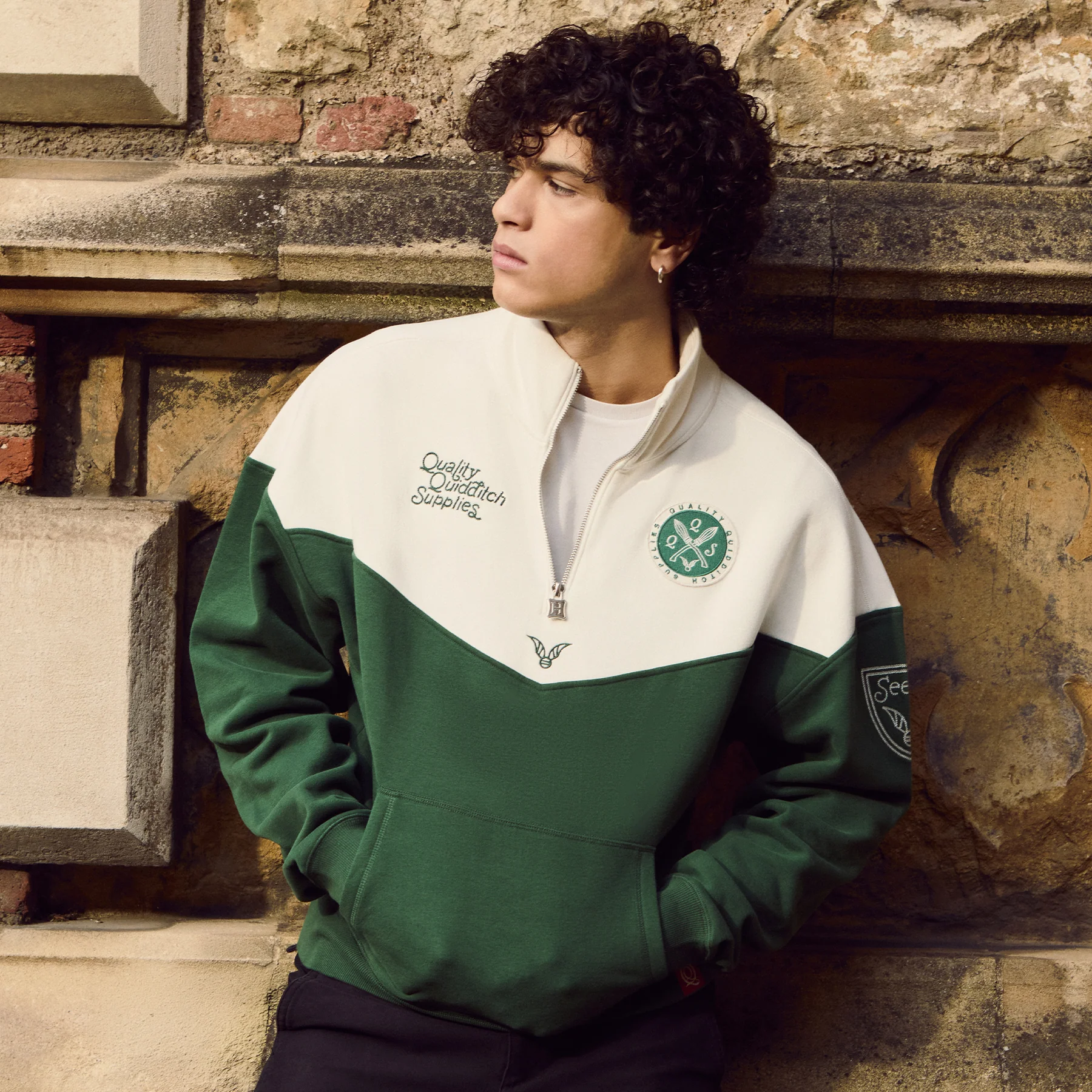 Quality Quidditch Supplies 3/4 Zip Sweatshirt - Image 2