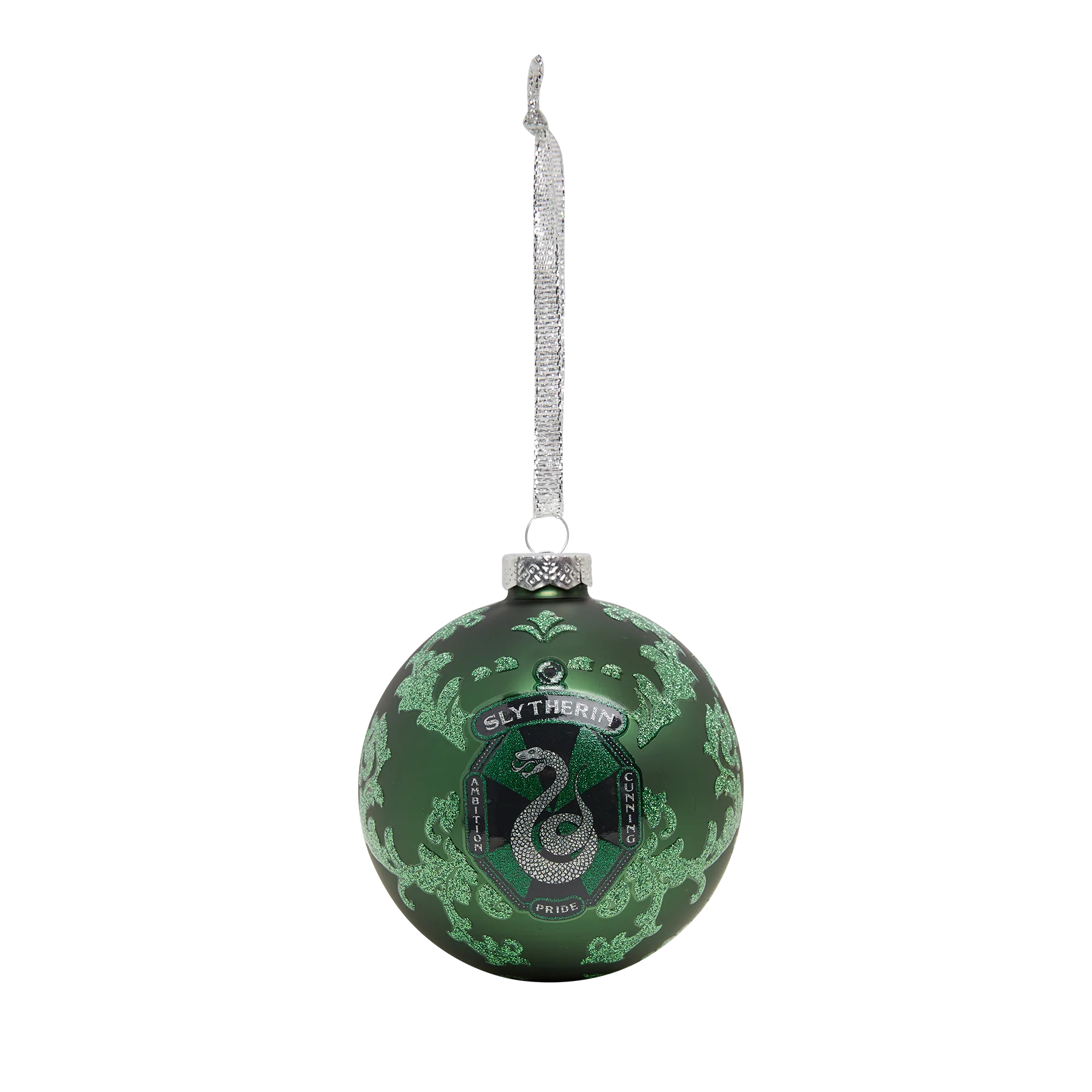 Slytherin Glitter Ornament